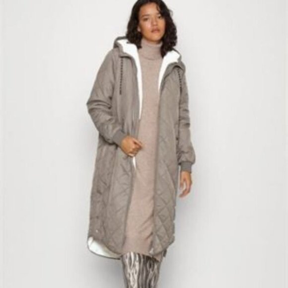 Only Gray Quilted Long Jacket - Picture 2 of 11